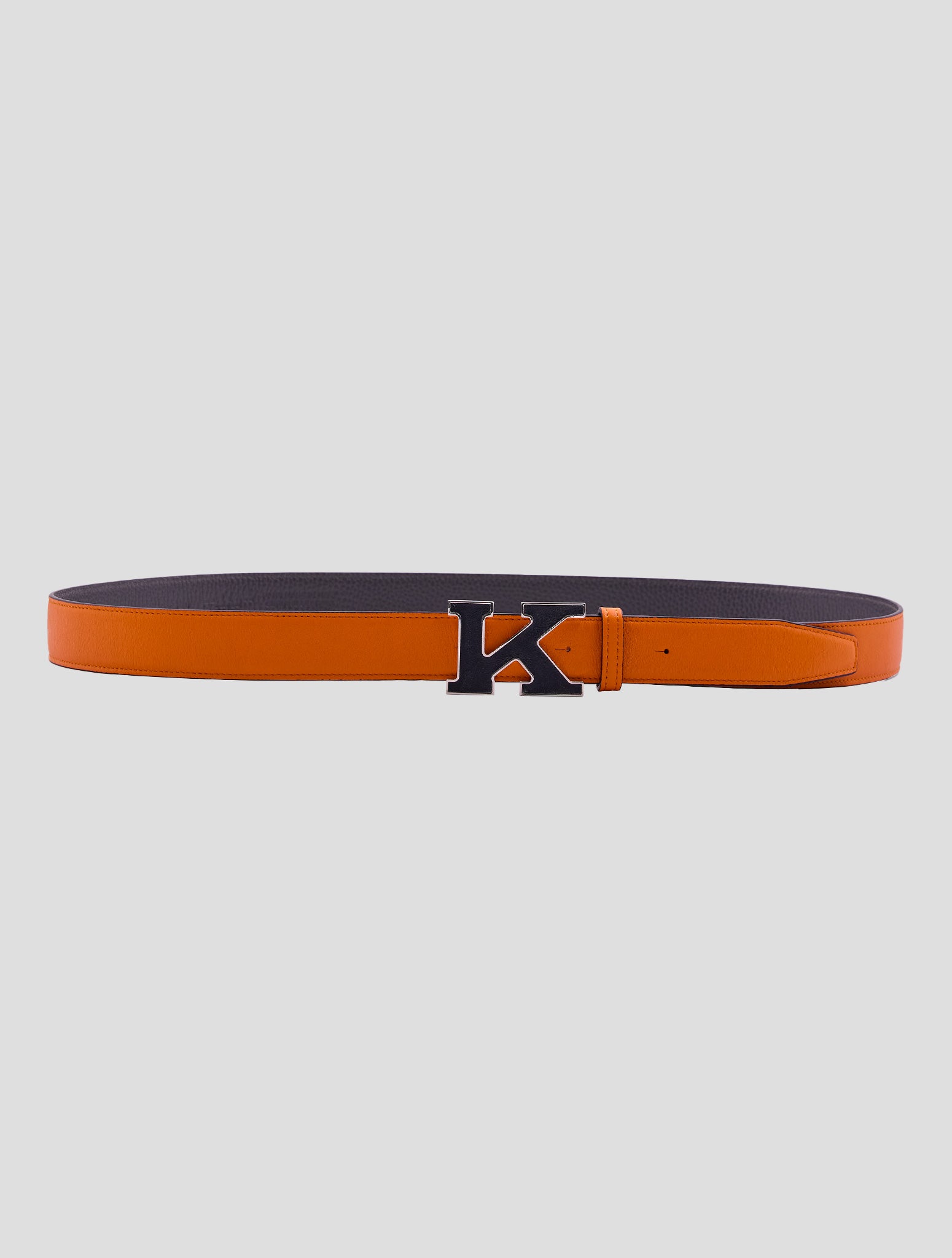 Kiton Orange Leather Belt