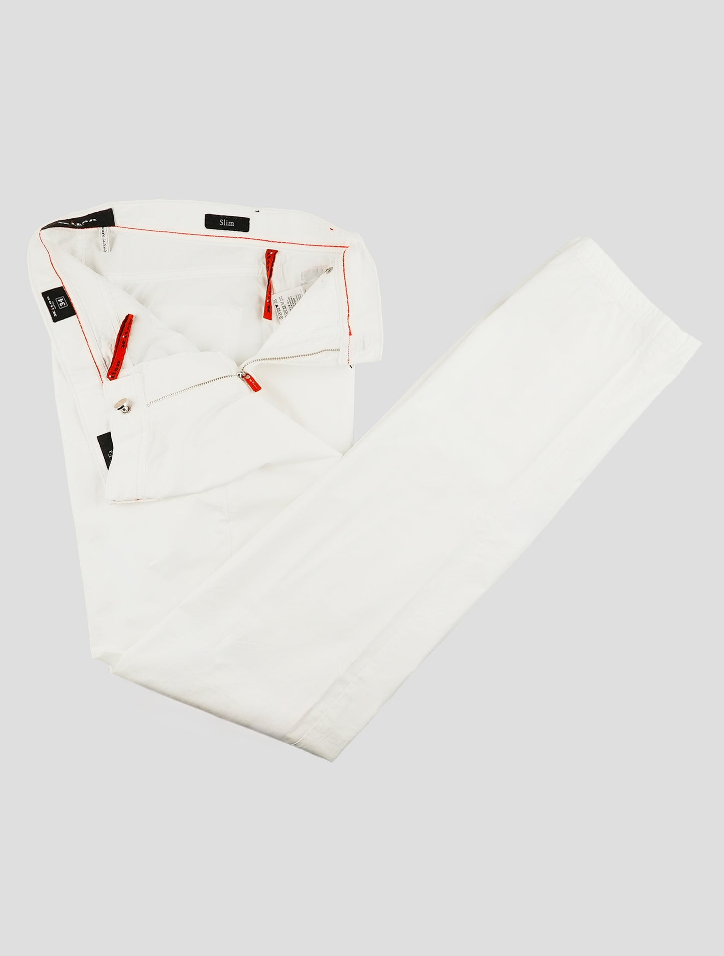 Kiton White Cotton Ea Jeans