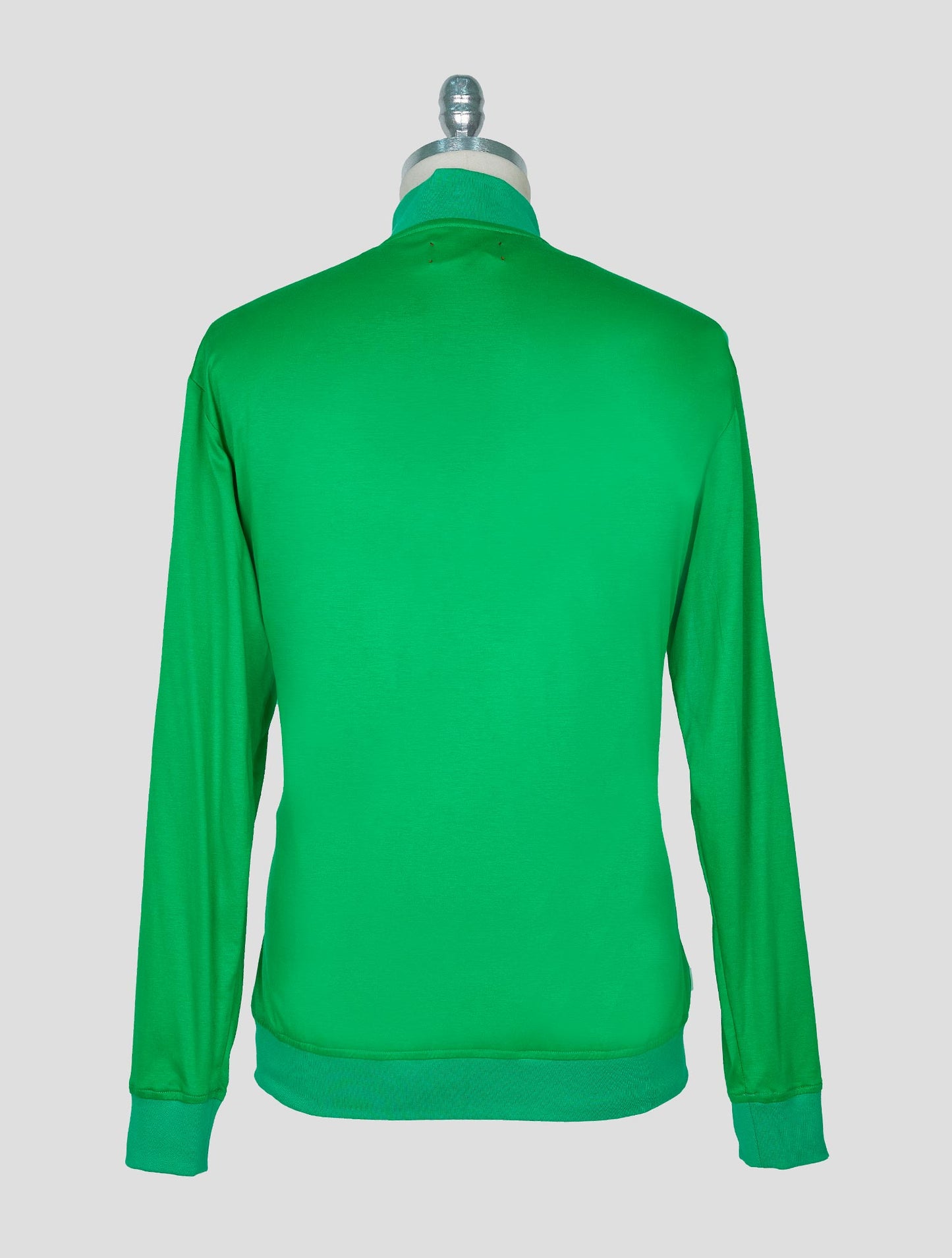 Kiton Green Cotton Sweater Full Zip