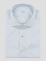 Kiton Light Blue White Cotton Shirt