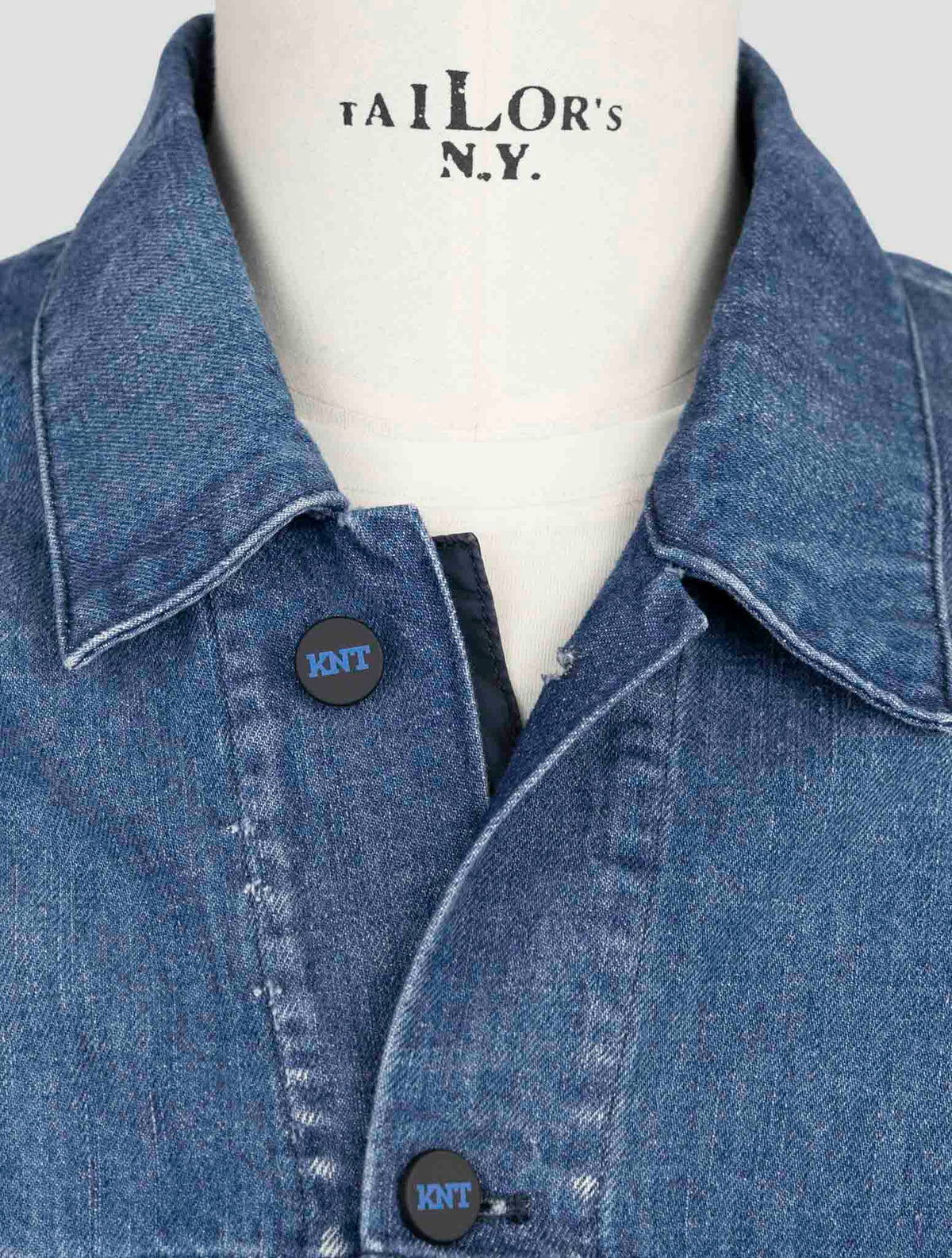 Kiton Knt Denim Cotton Ea Coat