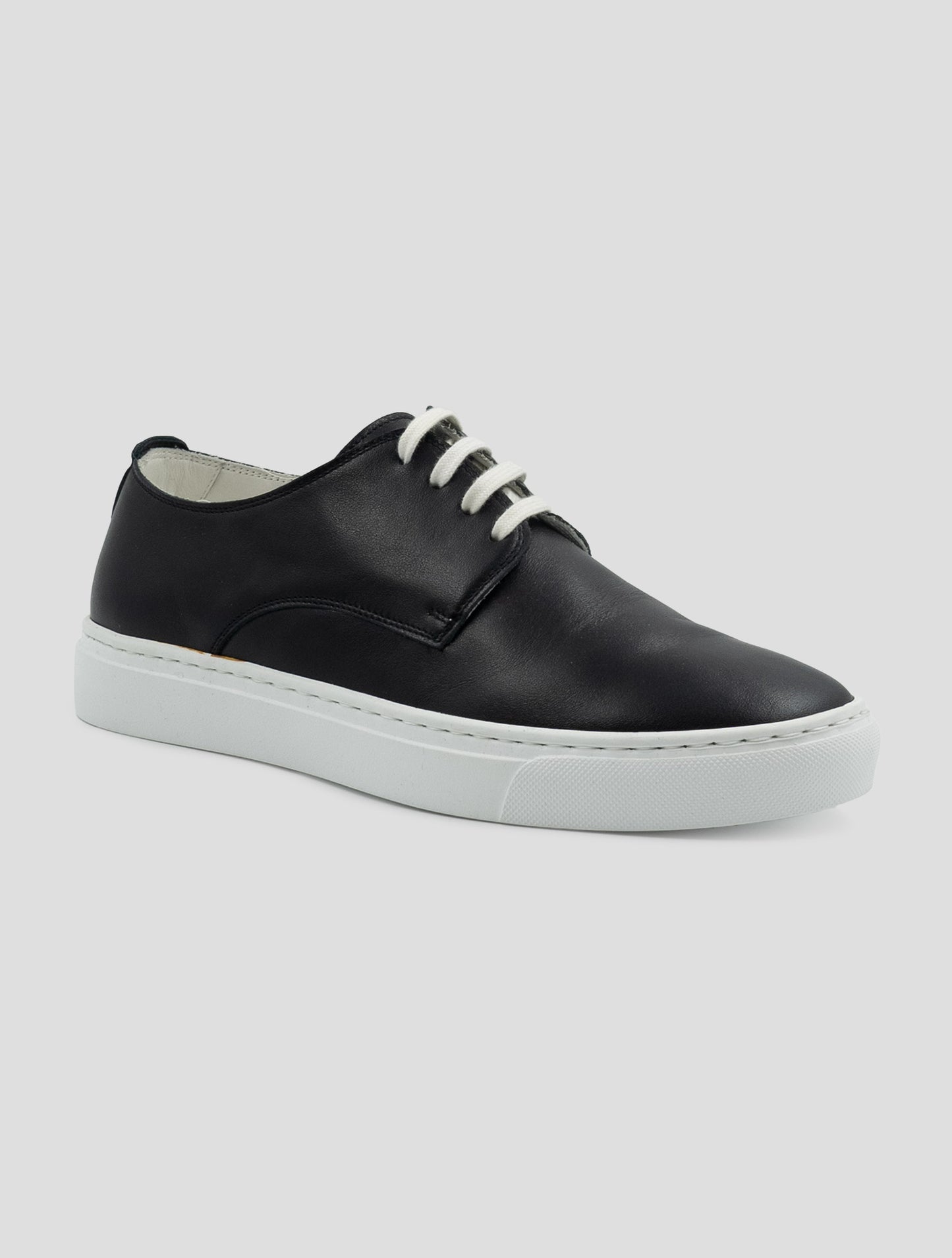 Kiton Black Leather Sneakers