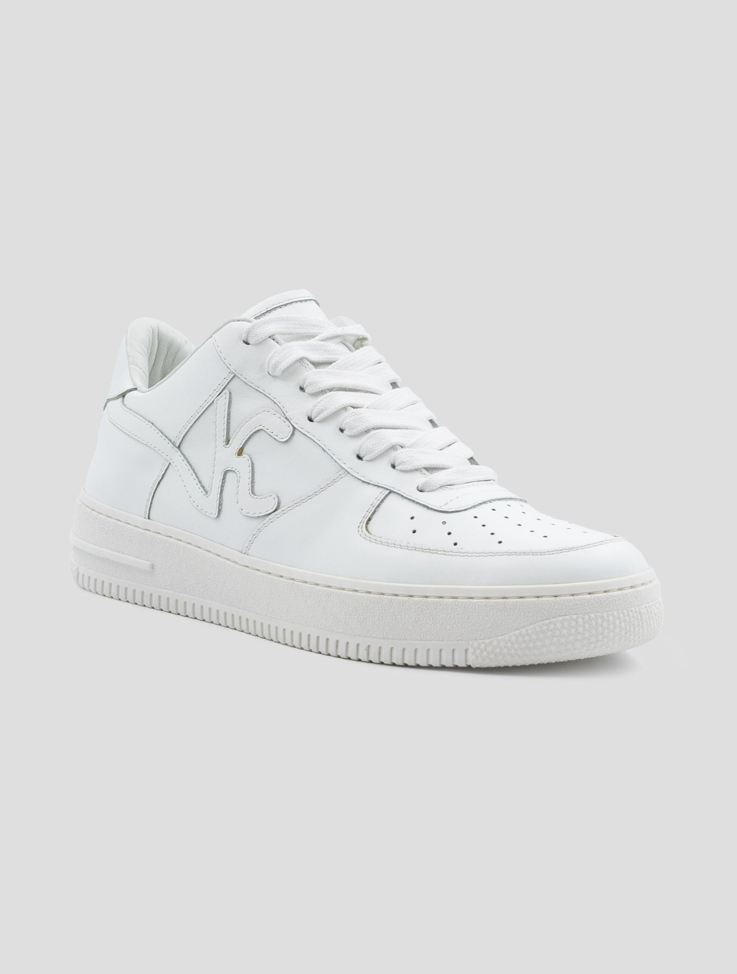 Kiton Knt White Leather Sneakers