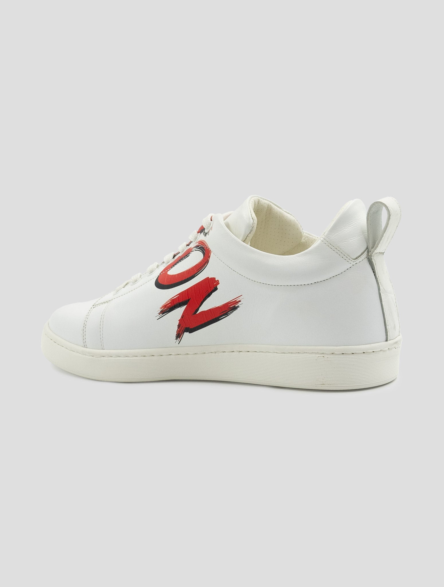 Kiton White Leather Leather Crocodile Sneakers