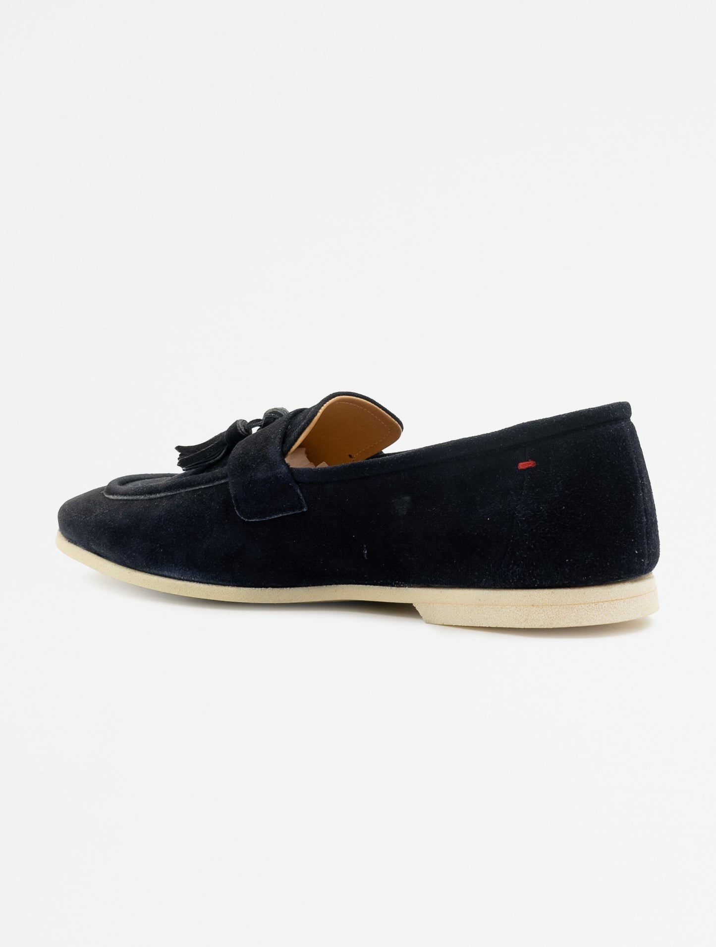 Kiton Blue Leather Suede Loafers