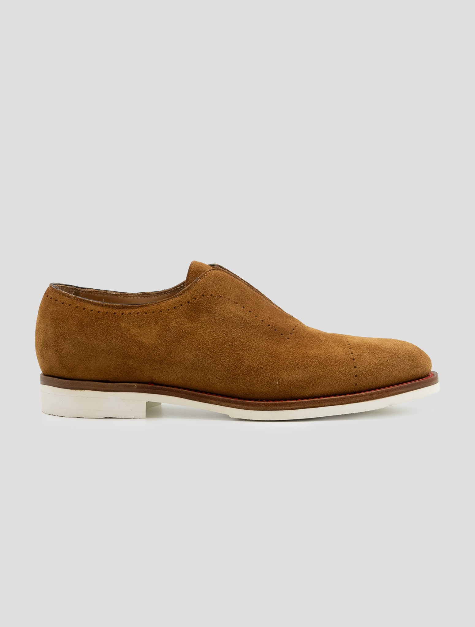 Kiton Brown Leather Suede Loafers