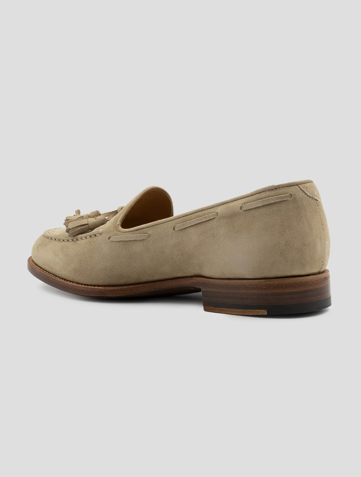 Kiton Beige Leather Suede Dress Shoes