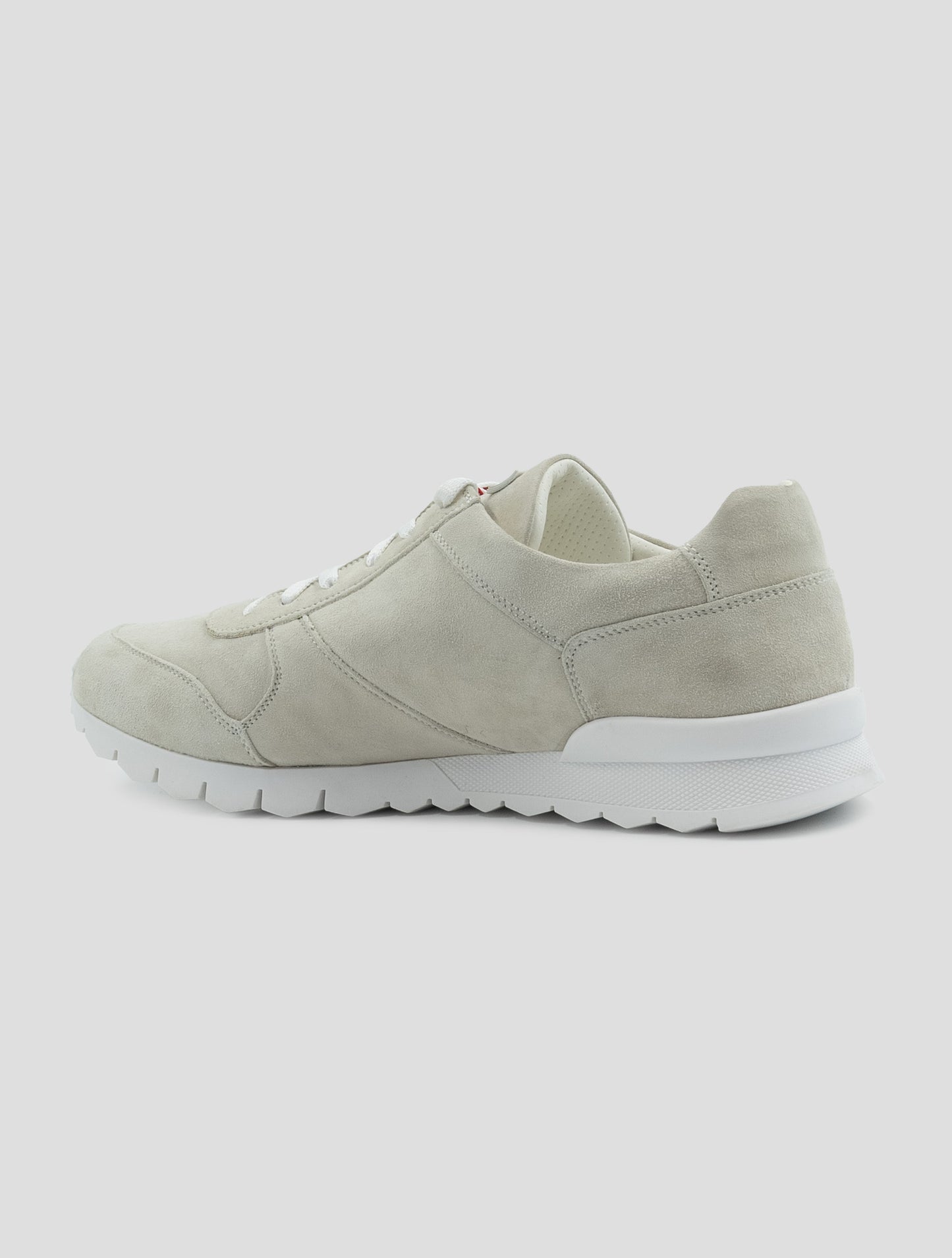 Kiton Light Gray Leather Suede Sneakers