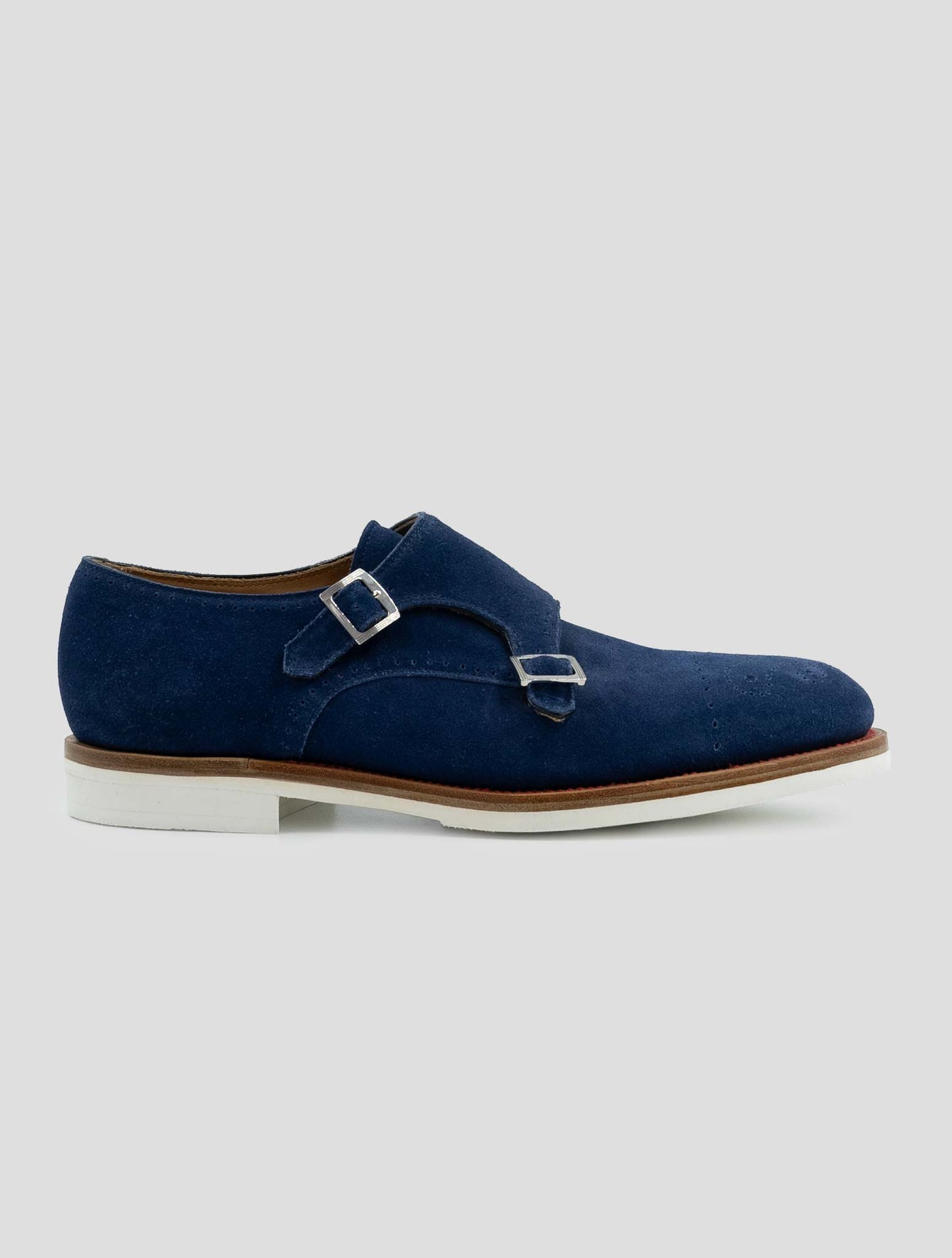 Kiton Blue Leather Suede Loafers