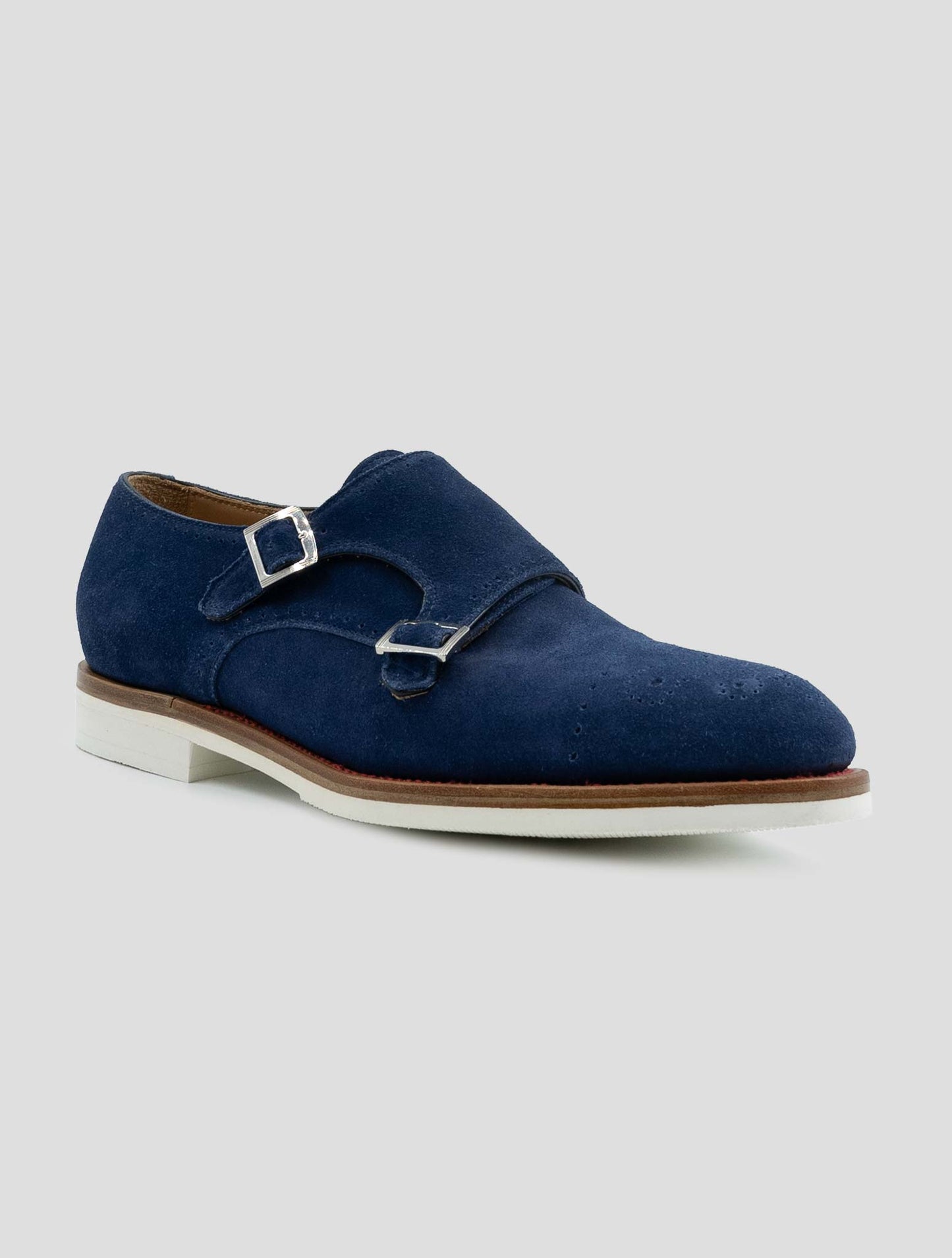 Kiton Blue Leather Suede Loafers