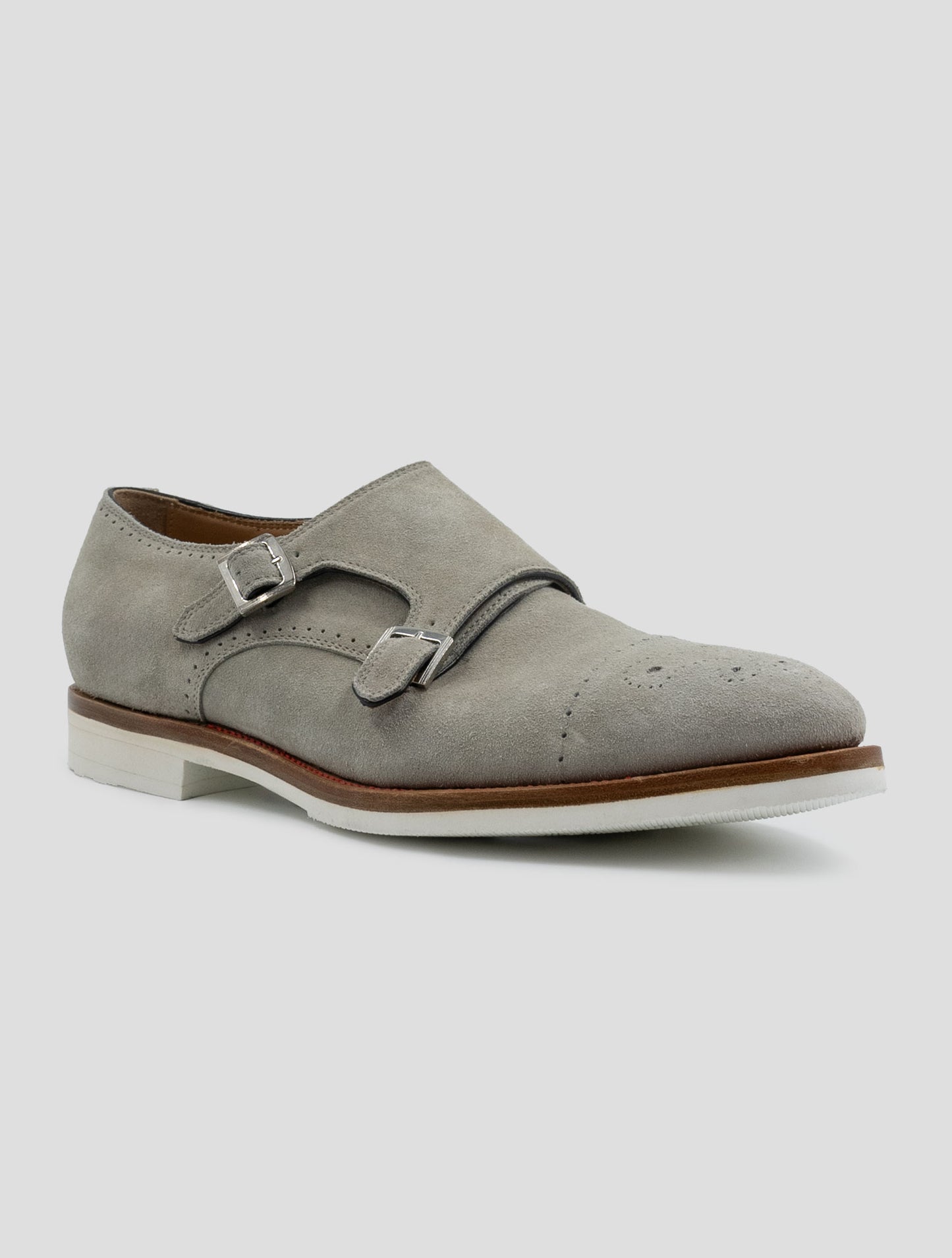 Kiton Gray Leather Suede Loafers
