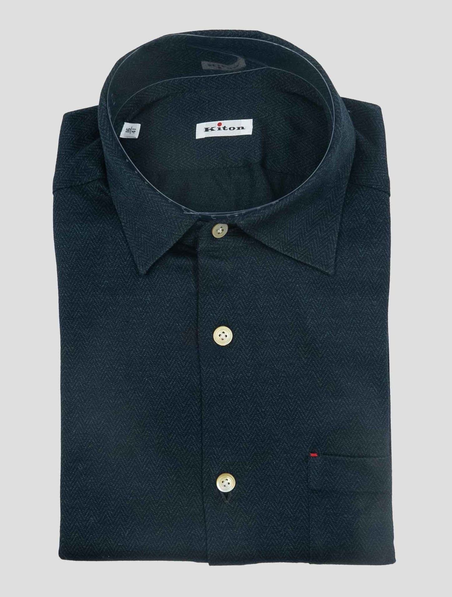 Kiton Green Cotton Shirt Nerano
