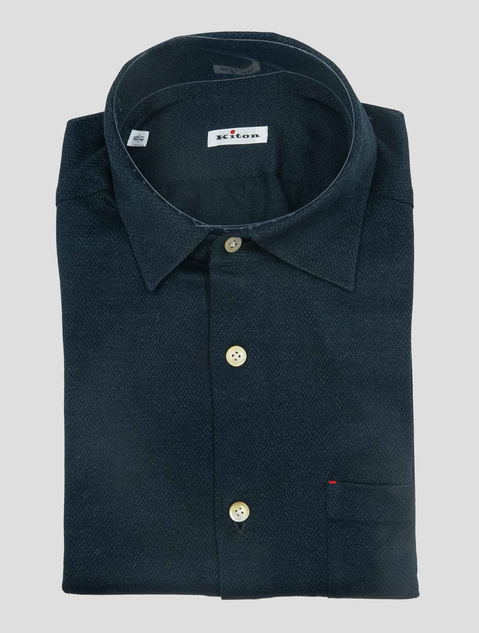 Kiton Green Cotton Shirt Nerano
