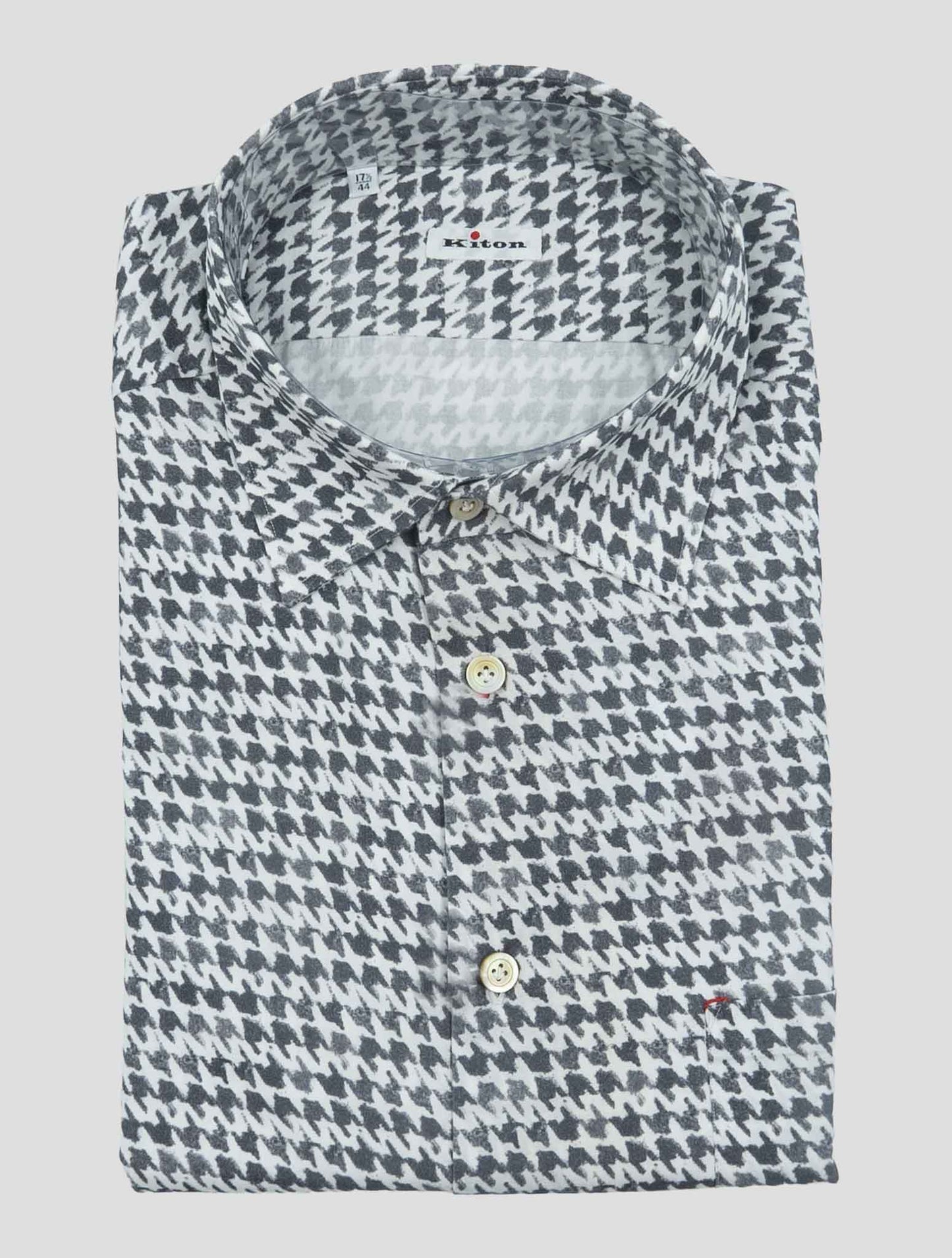 Kiton Gray Cotton Shirt Nerano