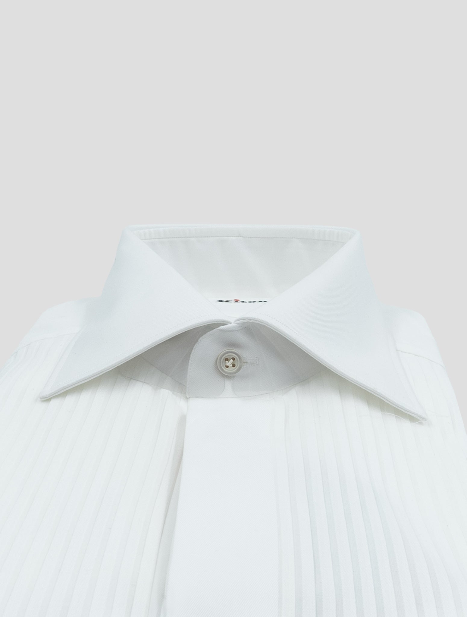 Kiton White Cotton French Cuff Shirt