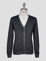 Kiton Gray Wool Cardigan