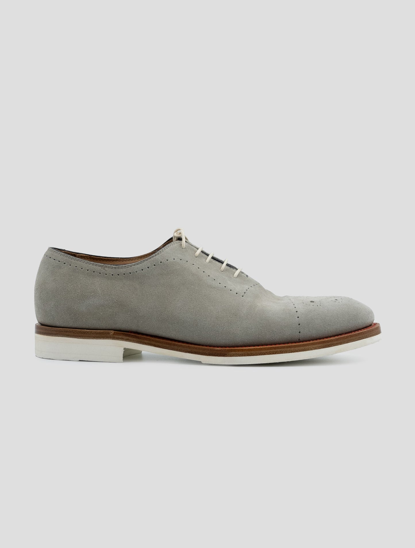 Kiton Gray Leather Suede Shoes