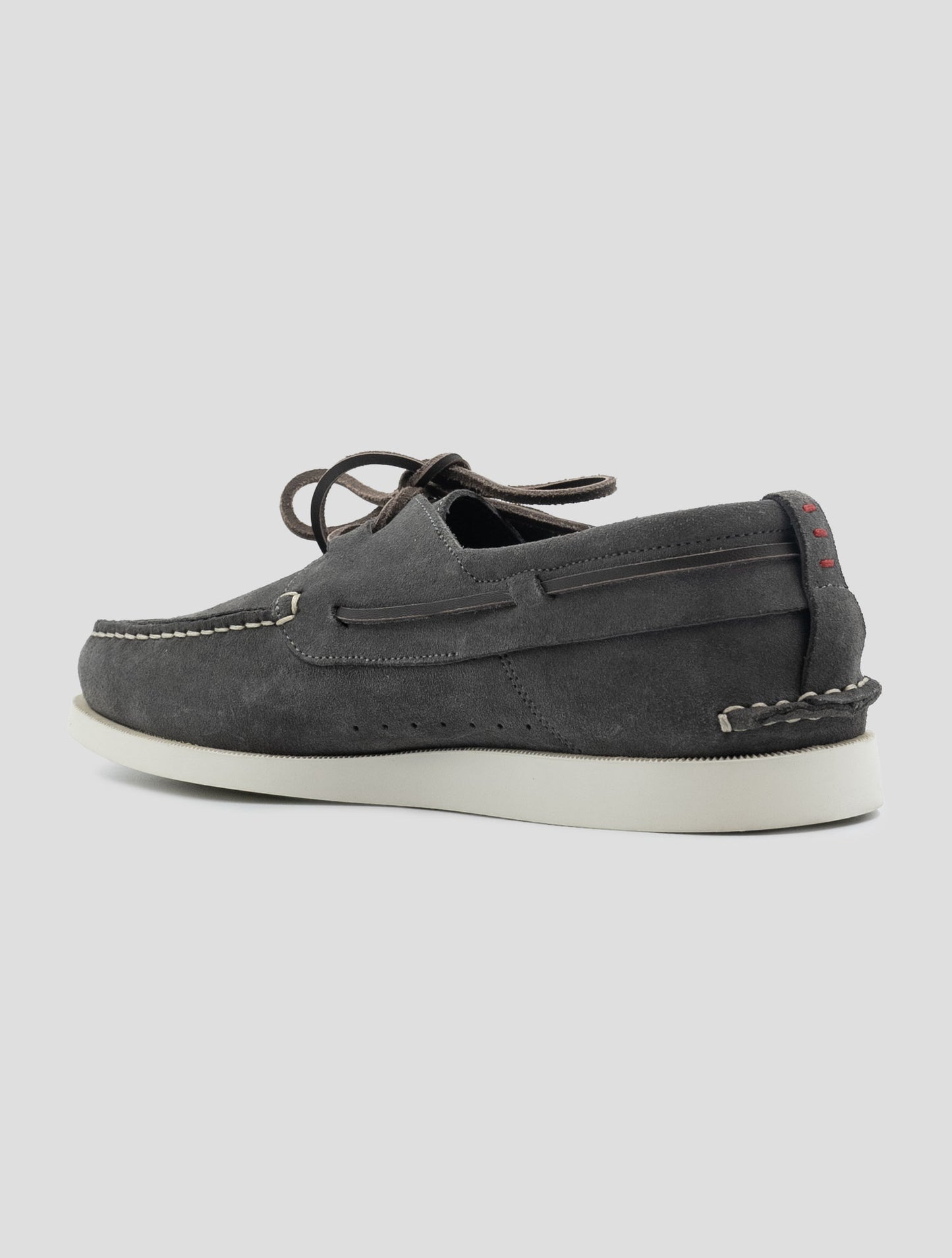 Kiton Gray Leather Suede Loafers