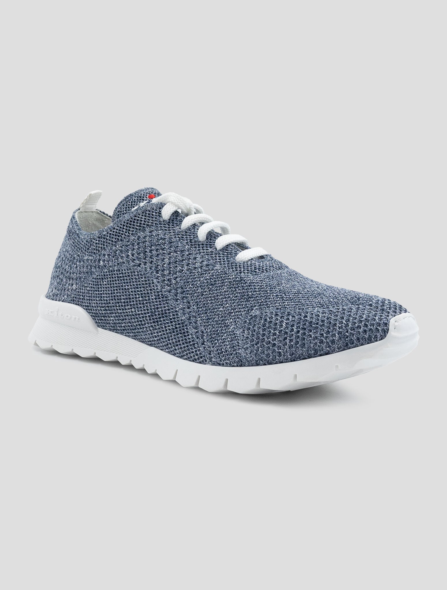 Kiton Blue Cotton Ea Sneakers