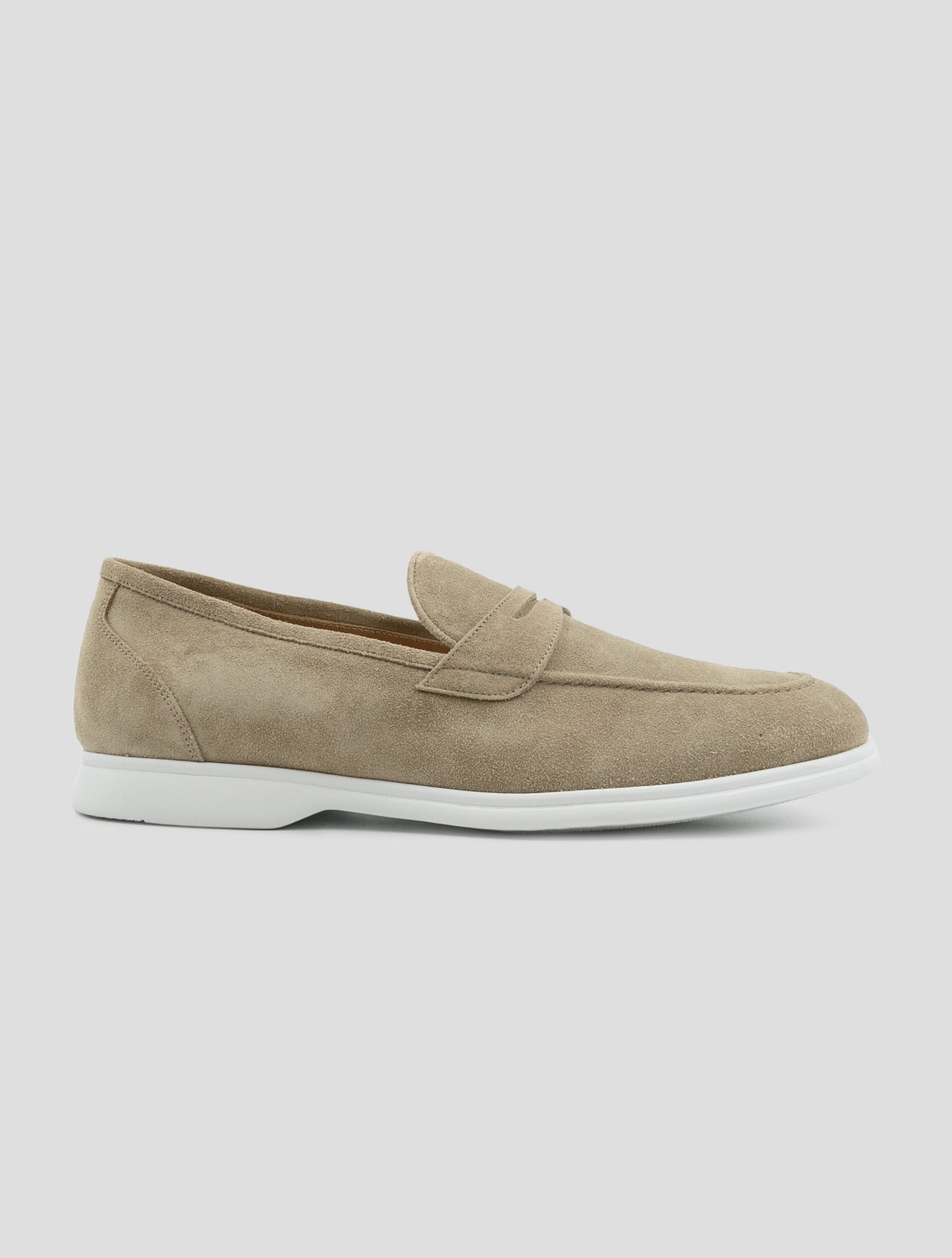 Kiton Beige Leather Suede Loafers