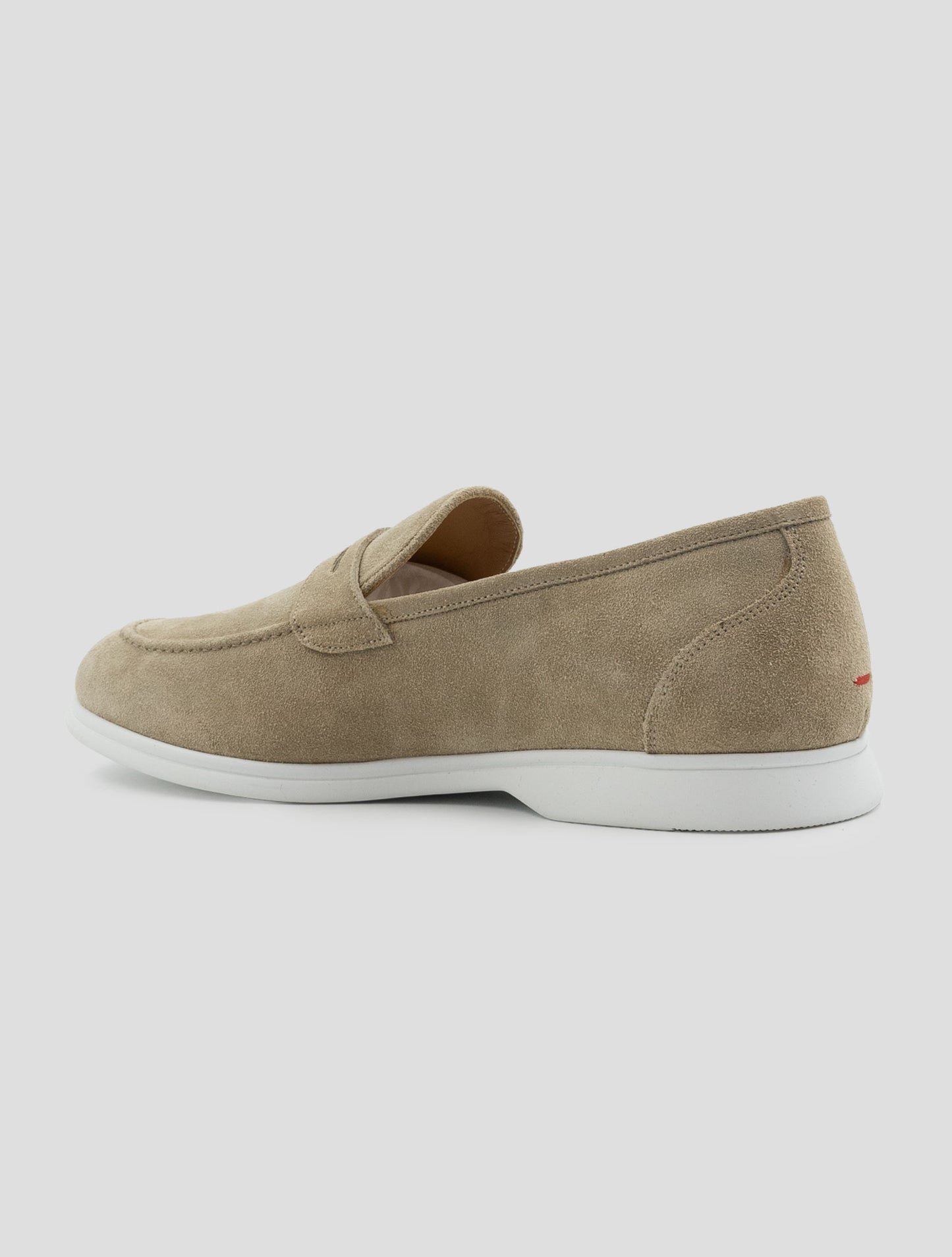 Kiton Beige Leather Suede Loafers