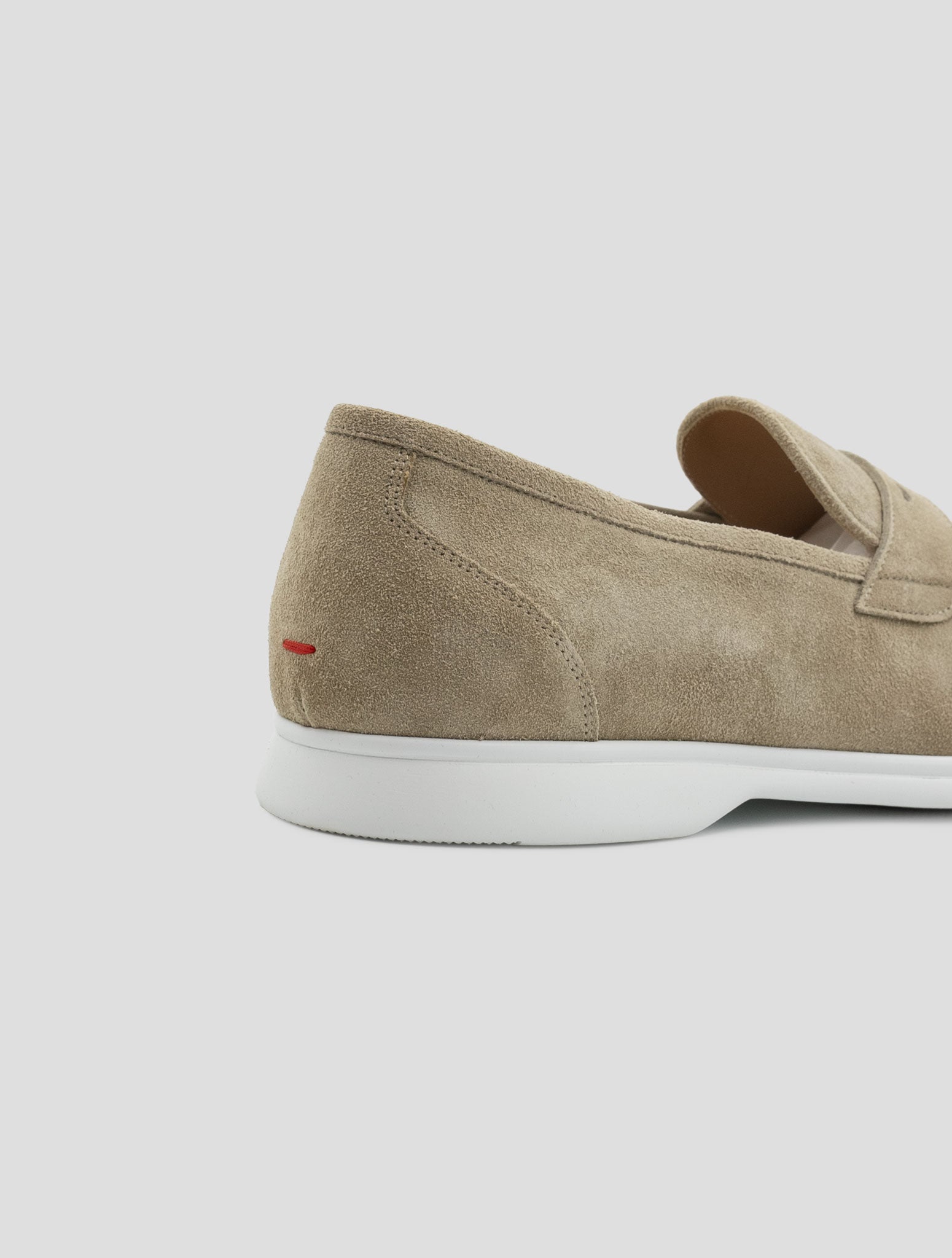 Kiton Beige Leather Suede Loafers