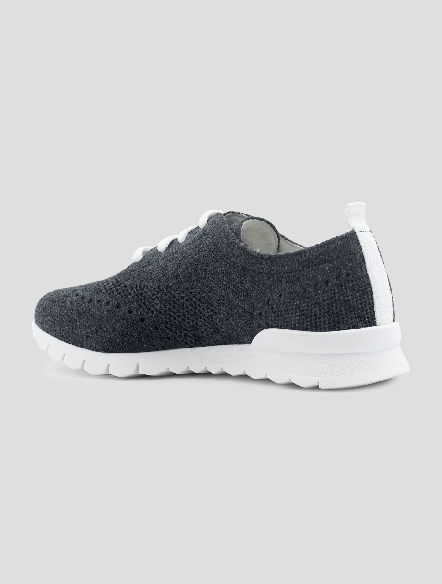 Kiton Gray Cashmere Pl Sneakers