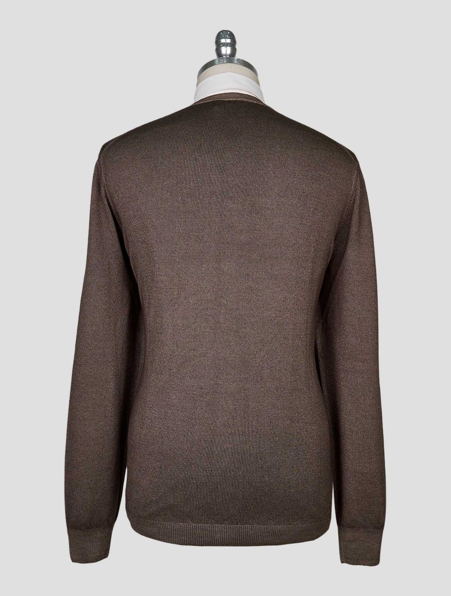 Kiton Brown Wool Cardigan