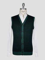 Kiton Gray White Cardigan