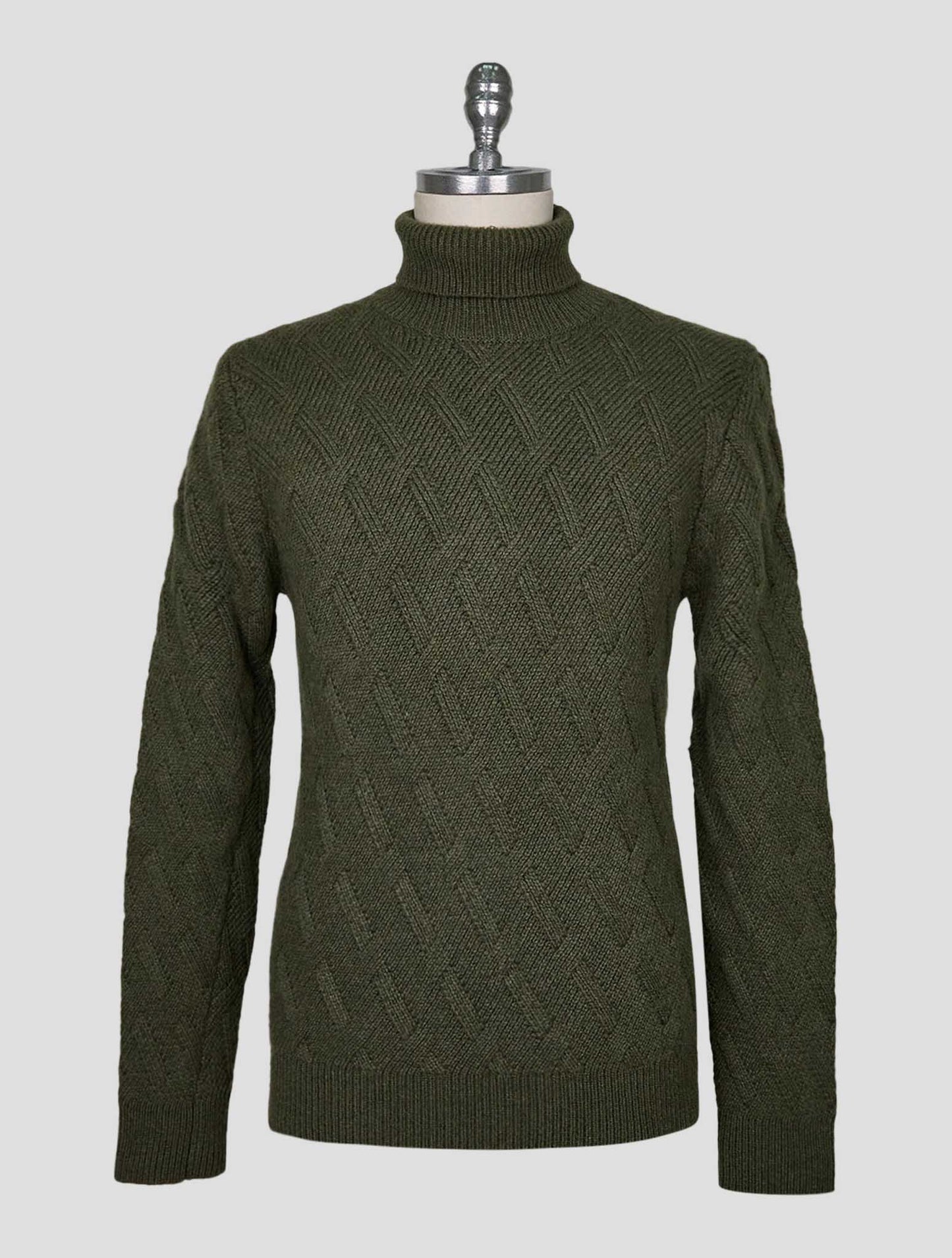 Kiton Green Cashmere Sweater Turtleneck