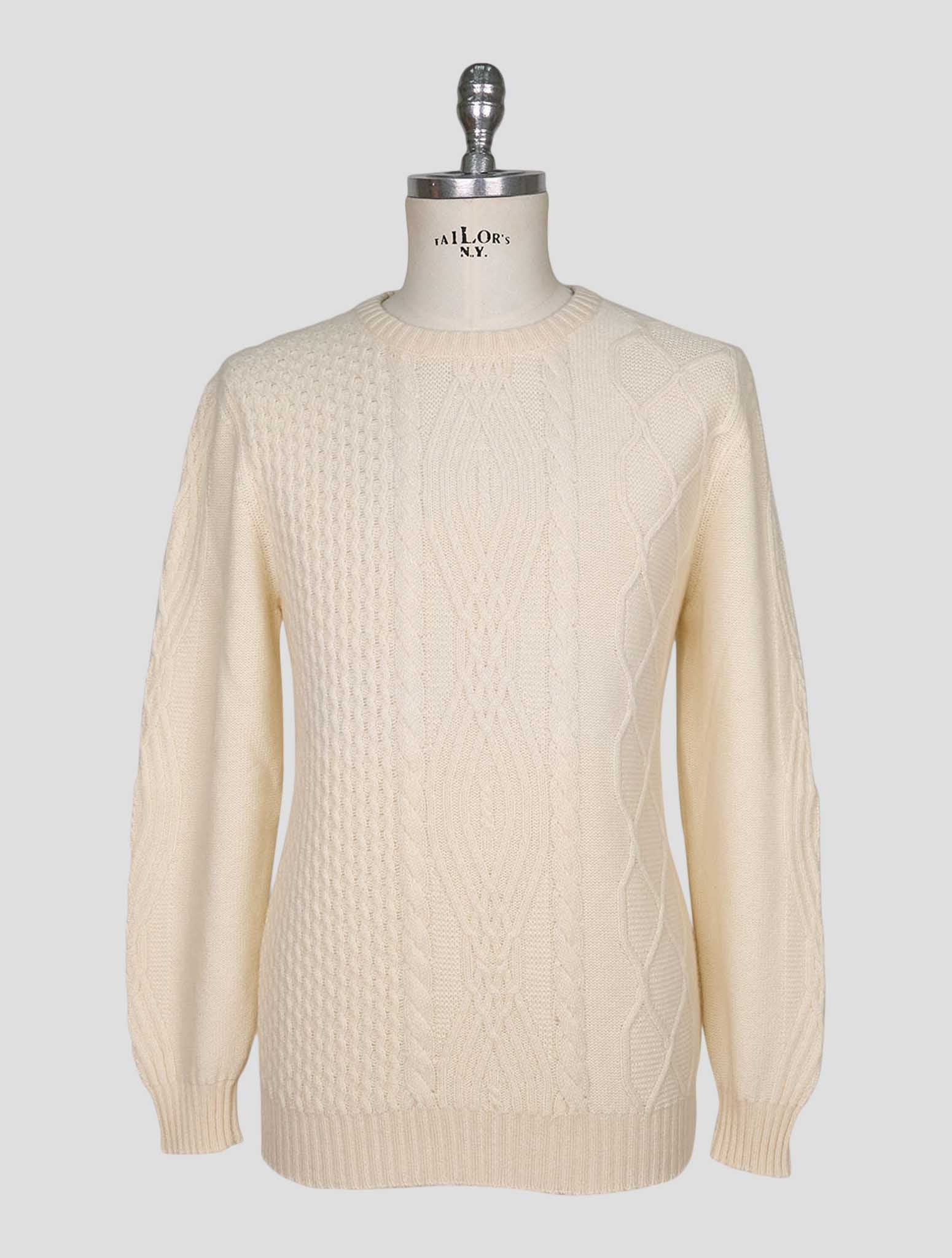 Kiton White Cashmere Sweater Turtleneck
