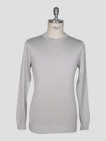 Kiton Gray Silk Sweater Crewneck