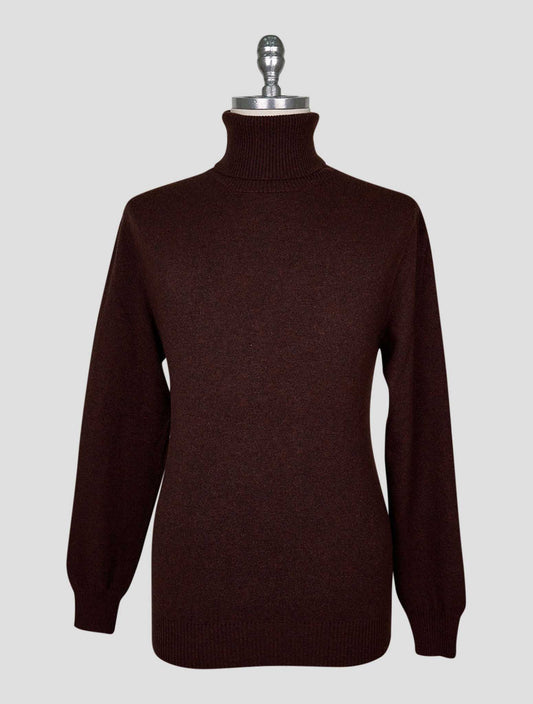 Kiton Brown Cashmere Sweater Turtleneck