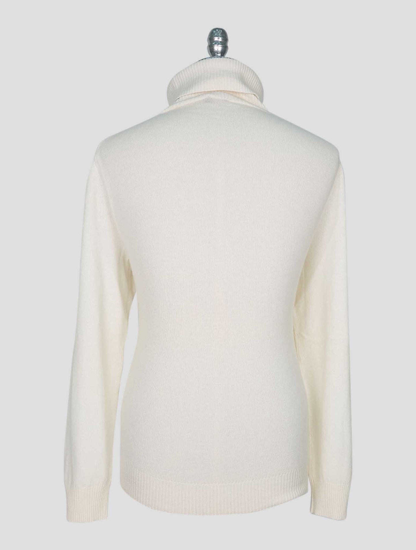 Kiton White Cashmere Sweater Turtleneck