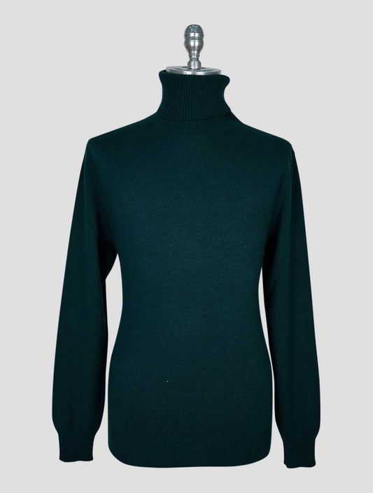 Kiton Green Cashmere Sweater Turtleneck