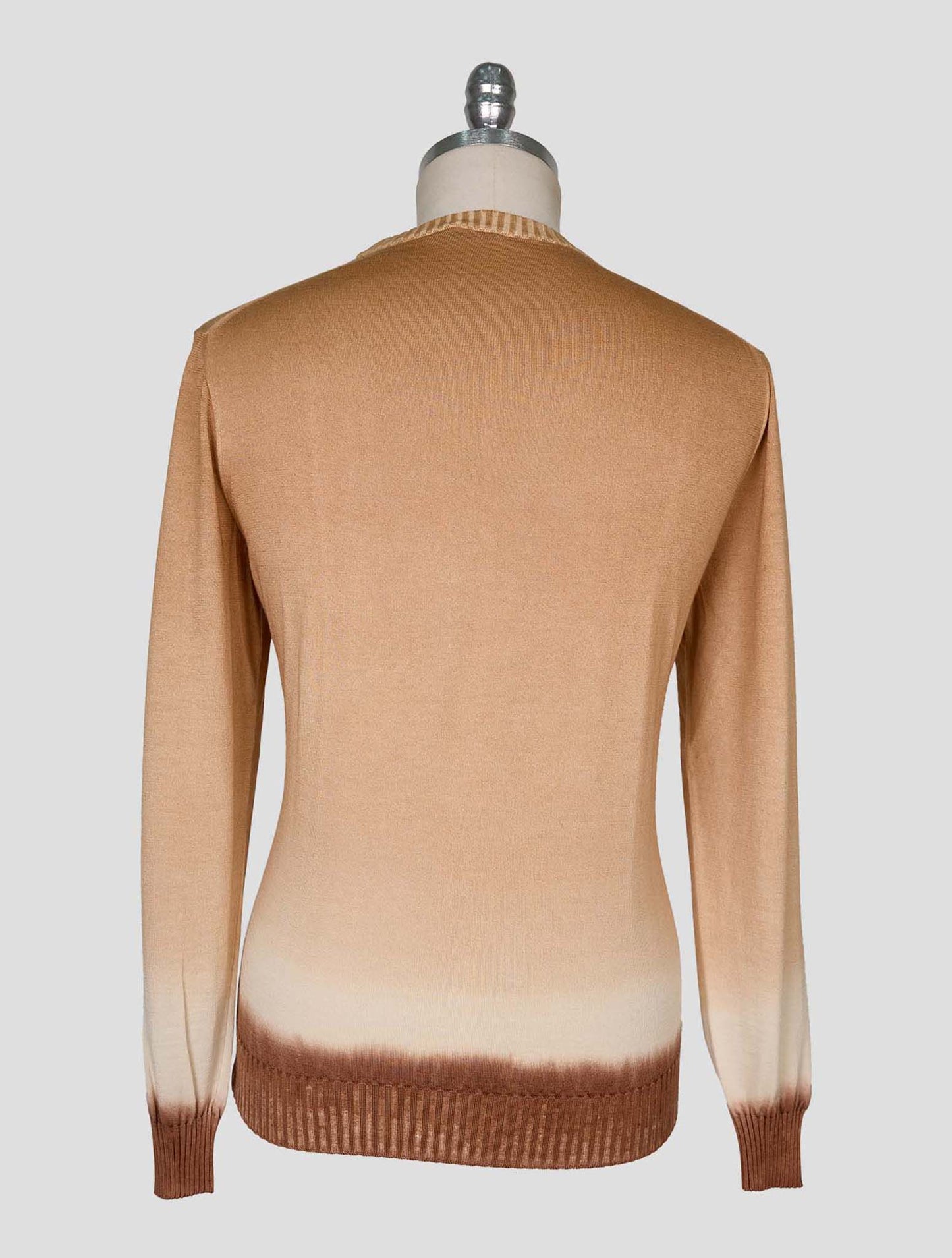 Kiton Brown Cashmere Silk Sweater Crewneck
