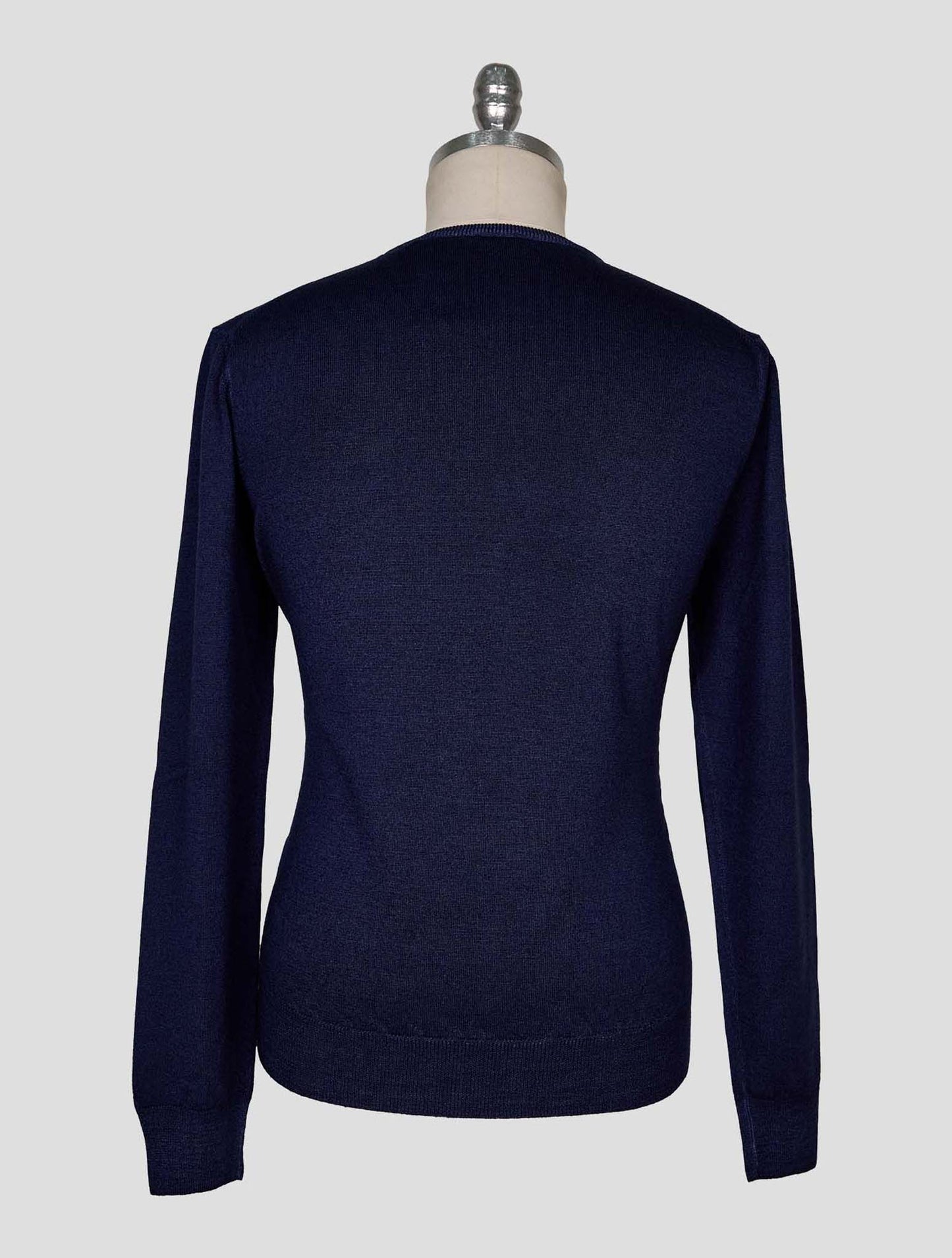 Kiton Blue Wool Sweater Crewneck