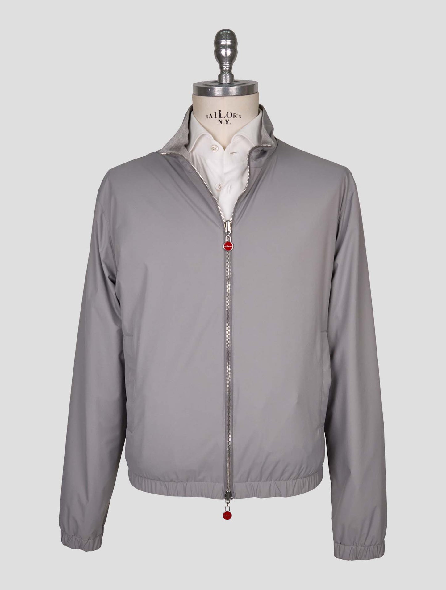 Kiton Gray Pl Viscose Ea Reverse Coat