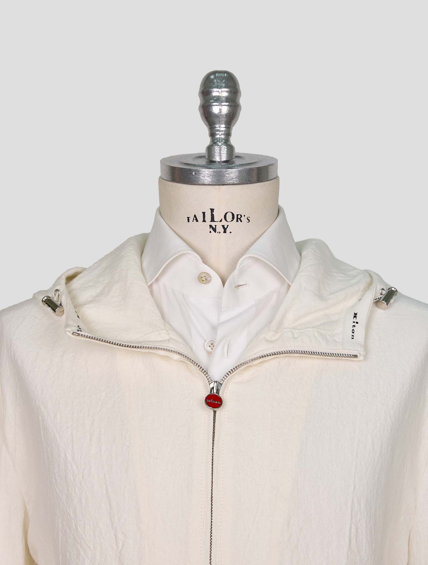 Kiton White Linen Coat