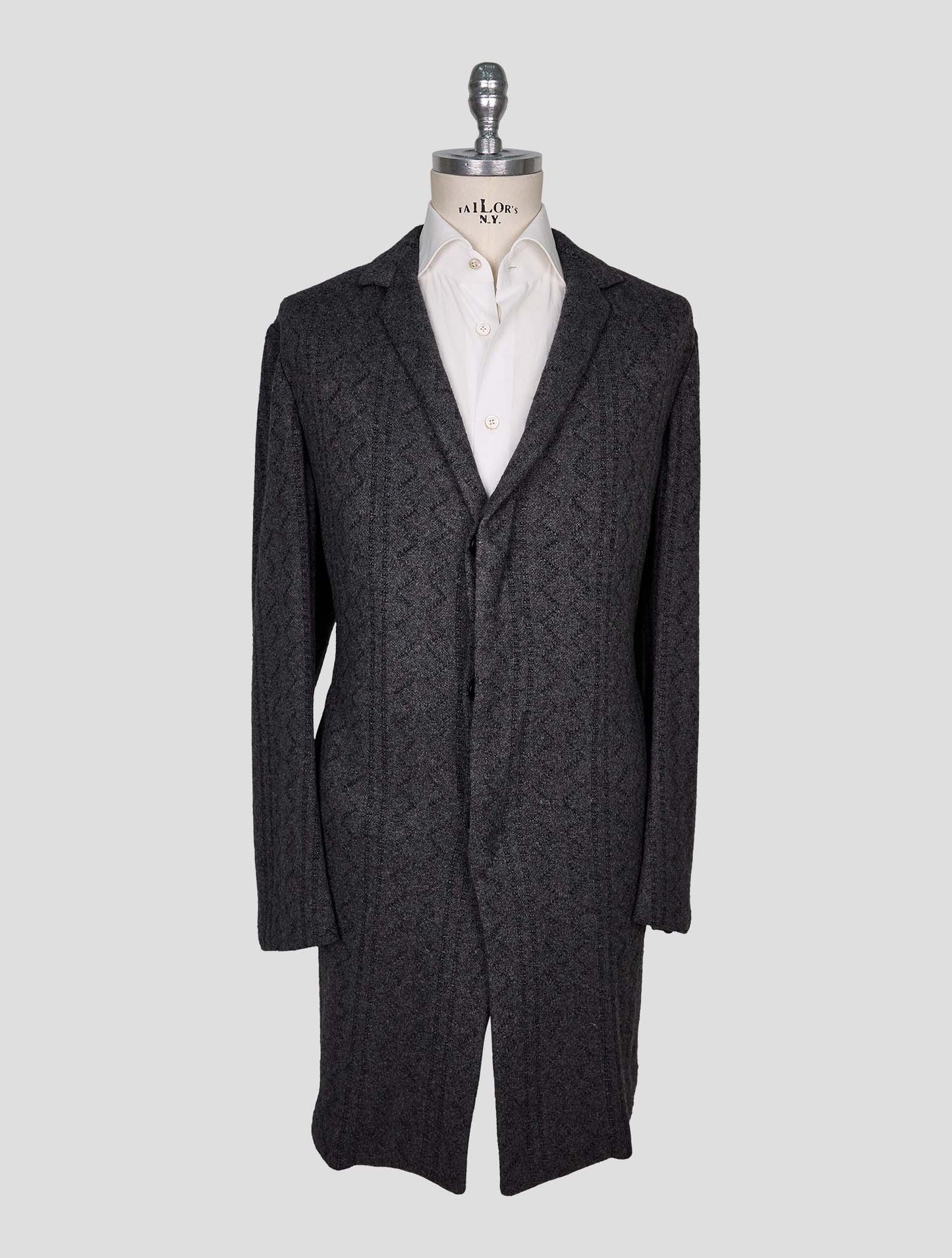 Kiton Knt Gray Cashmere Overcoat