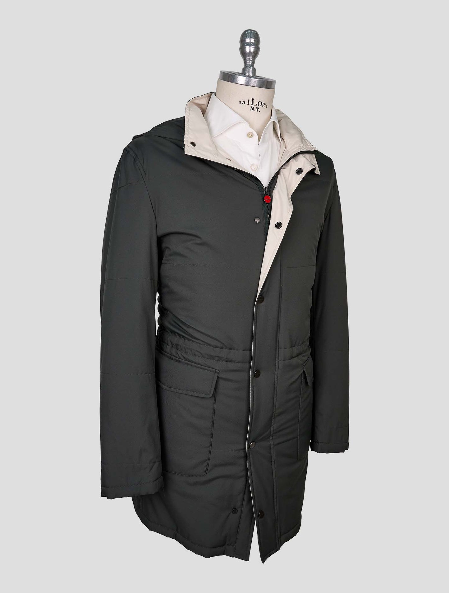 Kiton Green Pa Pu Overcoat