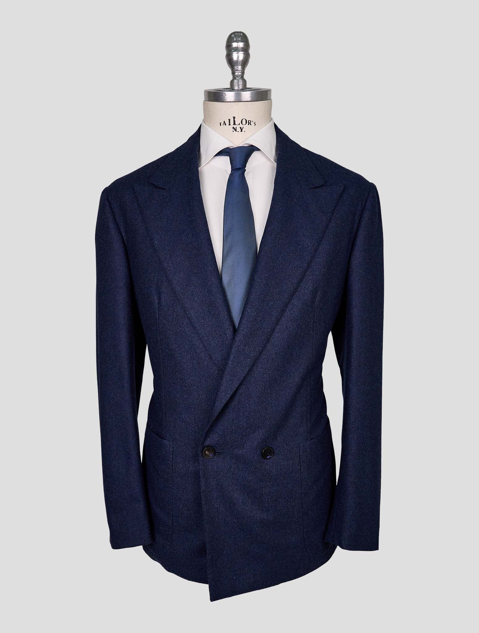 Kiton Blue Wool Blazer