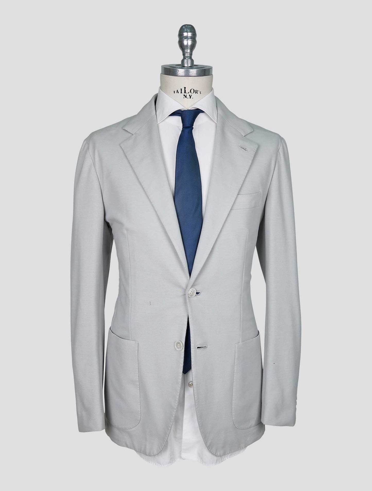 Kiton Gray Cotton Ea Blazer