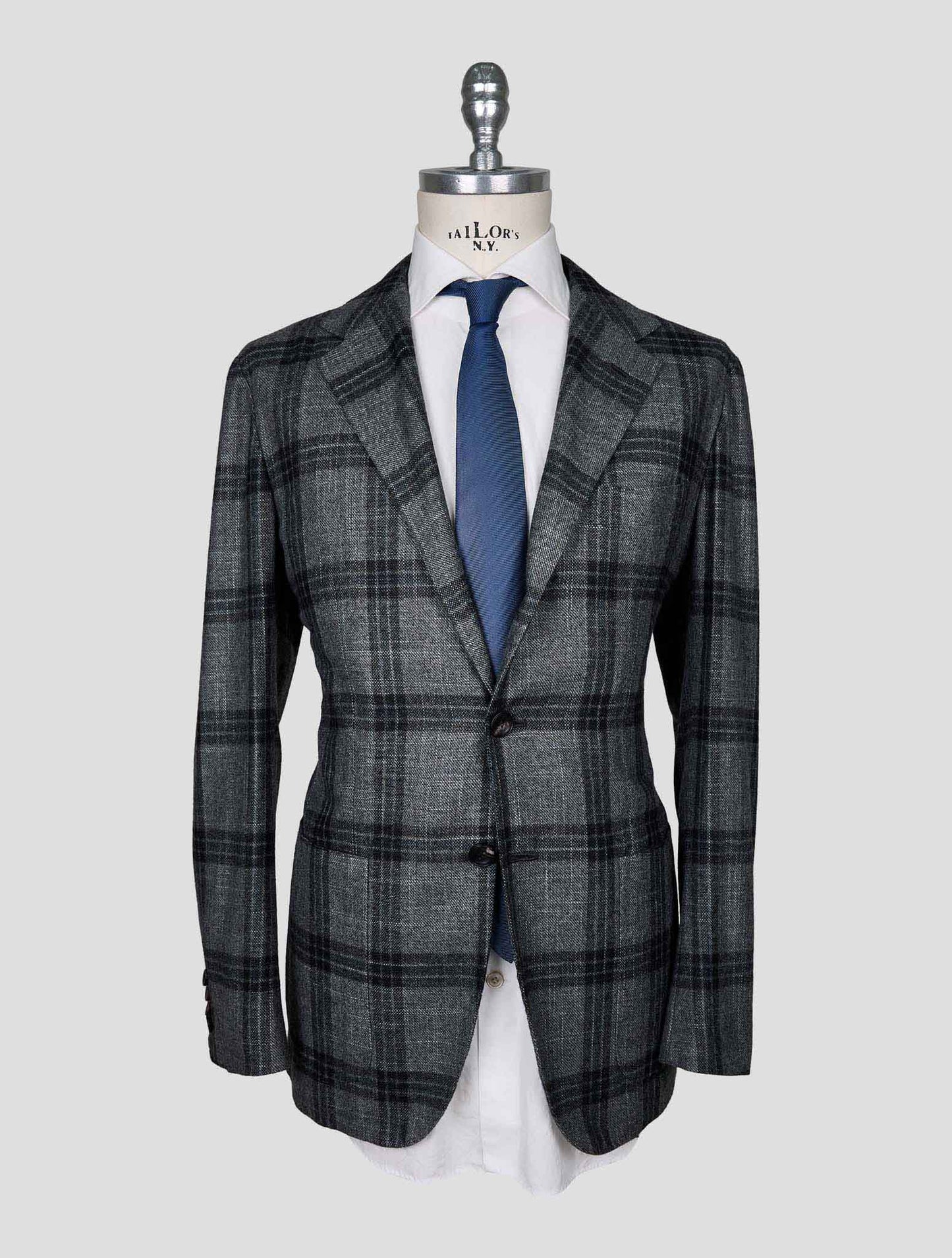 Kiton Gray Cashmere Silk Blazer