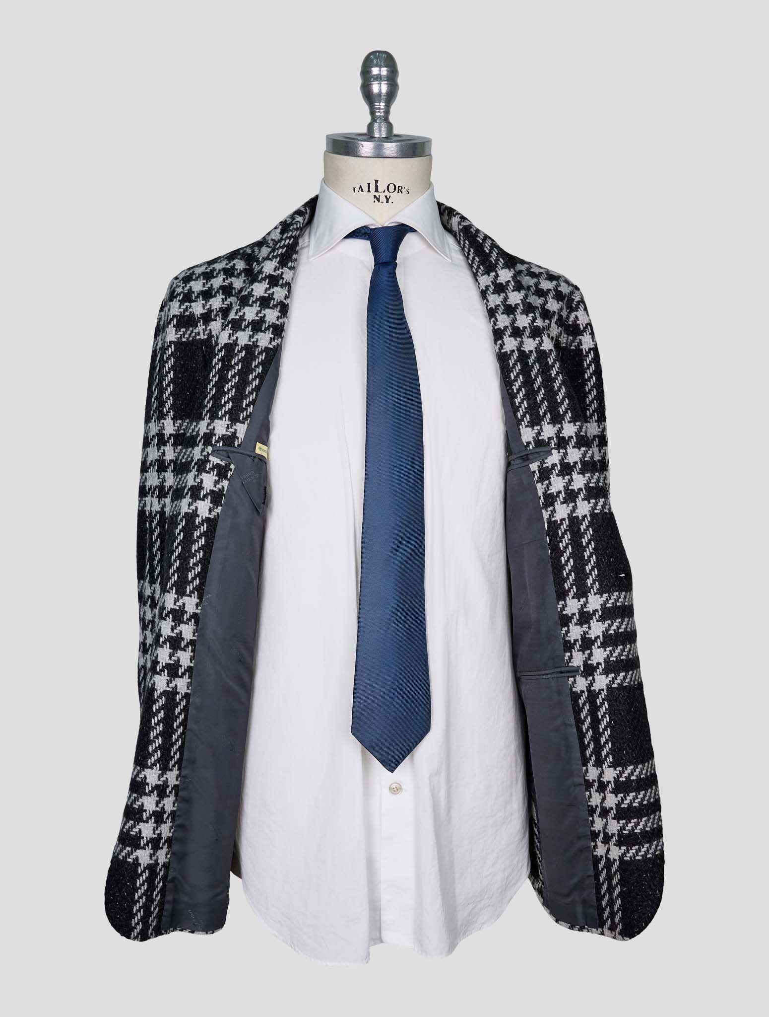 Kiton Gray White Cashmere Blazer