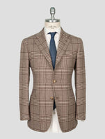 Kiton Brown White Cashmere Blazer