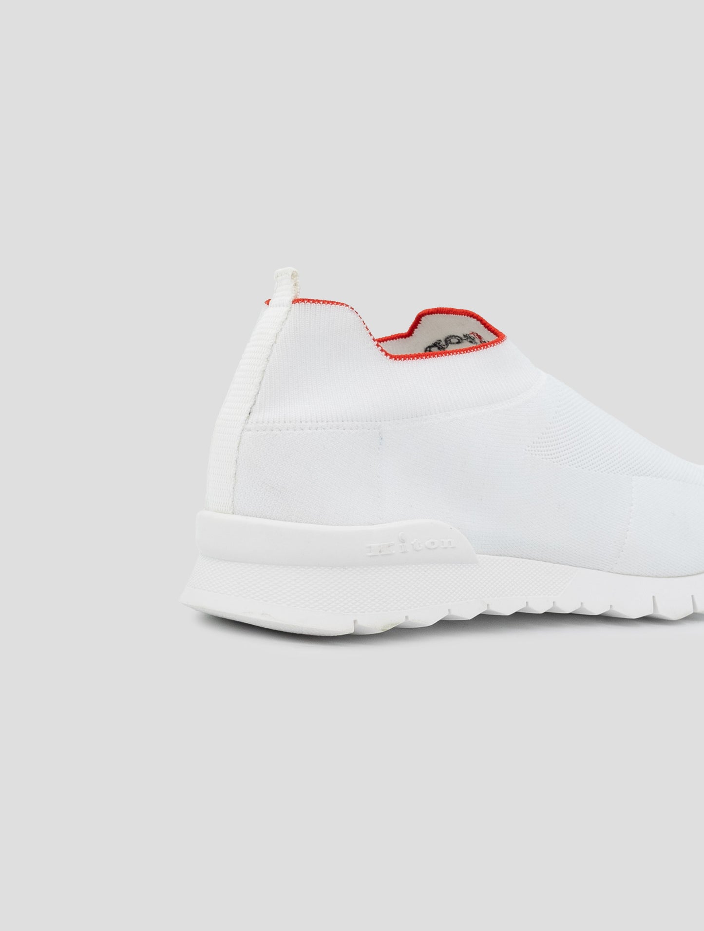 Kiton White Cotton Ea Sneakers