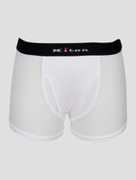 Kiton White Cotton Ea Boxer
