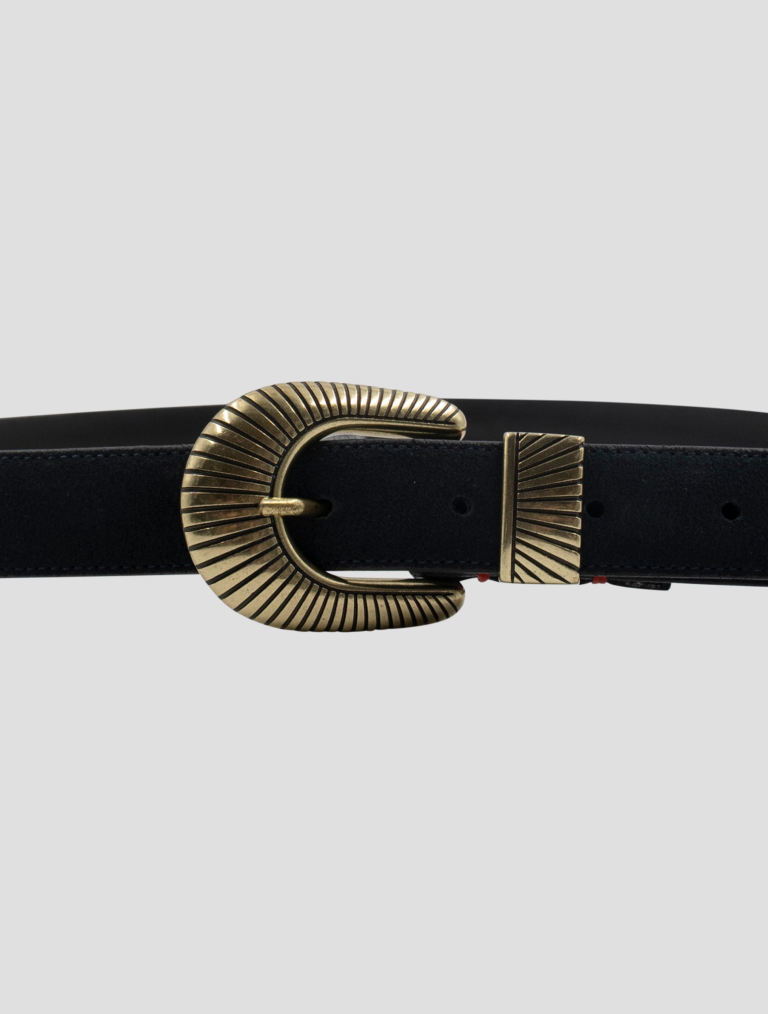 Kiton Blue Leather Suede Belt