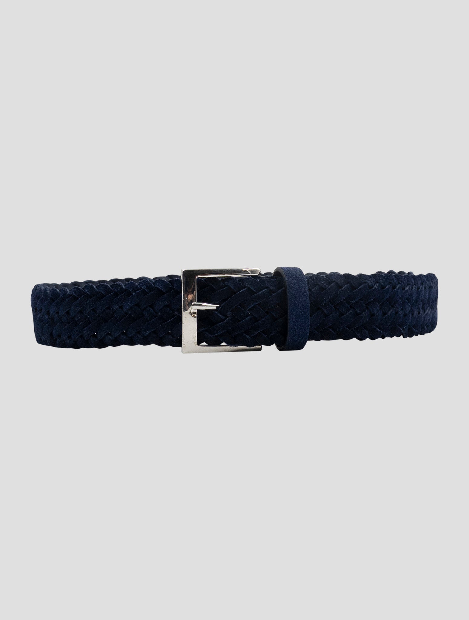 Kiton Blue Leather Suede Belt